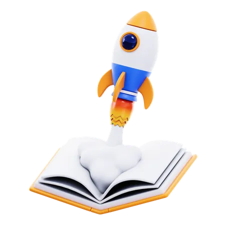 Educational Rocket  3D Icon