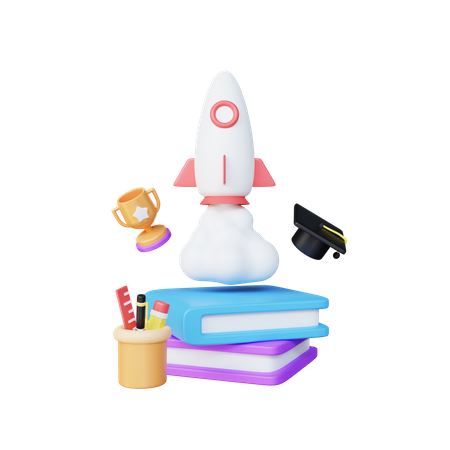 Educational Startup  3D Icon