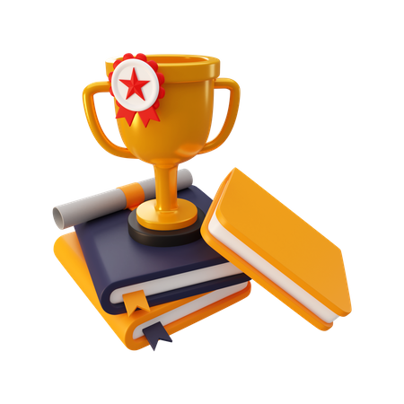 Educational Trophy  3D Illustration