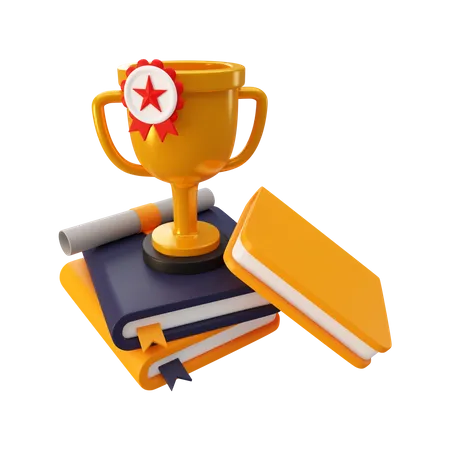 Educational Trophy  3D Illustration