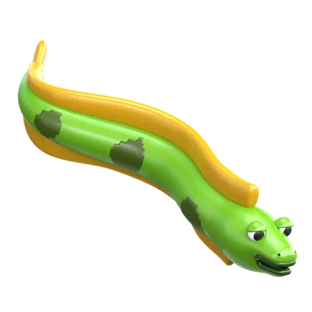 Eels 3 D Sea Animal Illustration 3D Icon