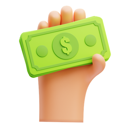 Dinero en mano  3D Icon