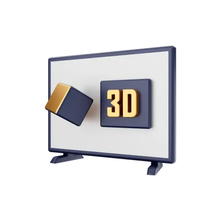 Ilustracion Del Icono De TV Inteligente 3 D 3D Illustration