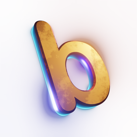 Efecto de texto de letra minúscula 'b'  3D Icon
