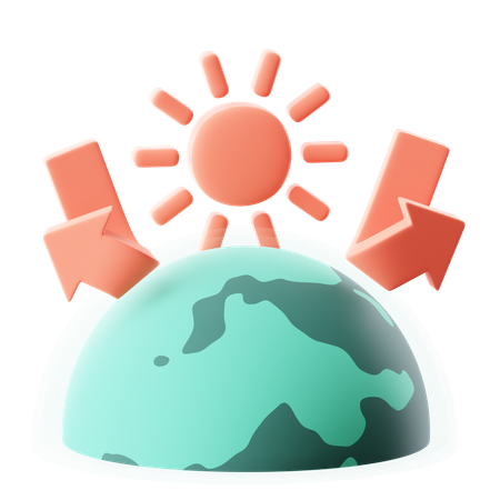 Efecto invernadero  3D Icon
