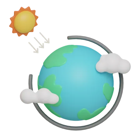 Efeito do aquecimento global  3D Icon