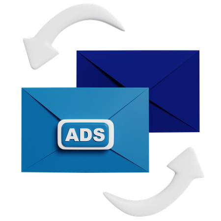 Effective Email Advertising Campaign  3D Icon