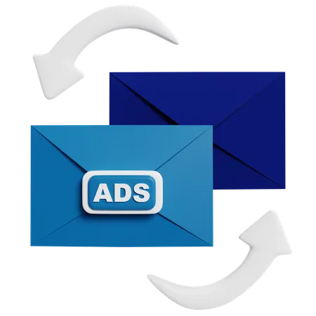 Effective Email Advertising Campaign  3D Icon