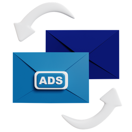 Effective Email Advertising Campaign  3D Icon