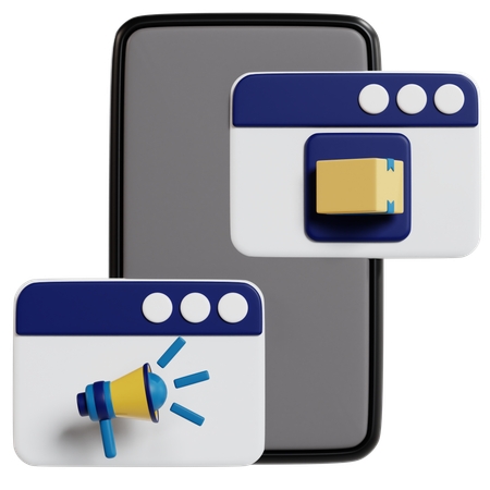 Effective Mobile Marketing Strategies  3D Icon