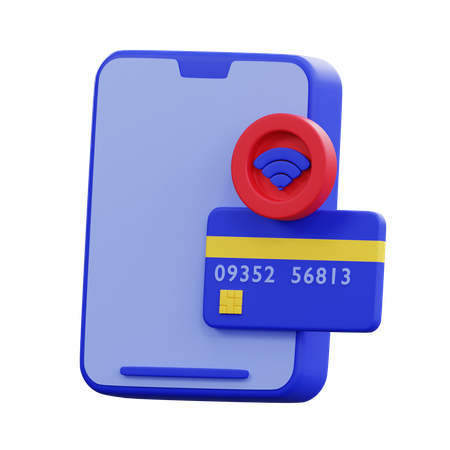 Effectuer un paiement par carte sans fil  3D Icon