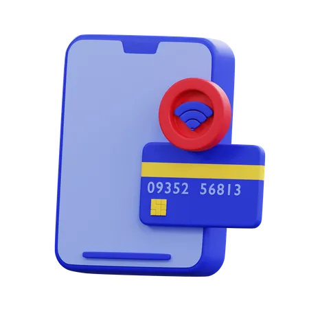 Effectuer un paiement par carte sans fil  3D Icon