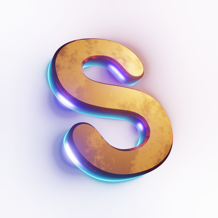 Texte à effet de lettre « S » majuscule  3D Icon
