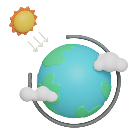 Effet de réchauffement climatique  3D Icon