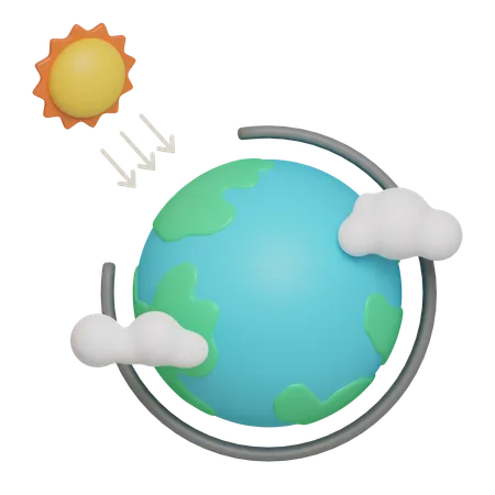 Effet de réchauffement climatique  3D Icon