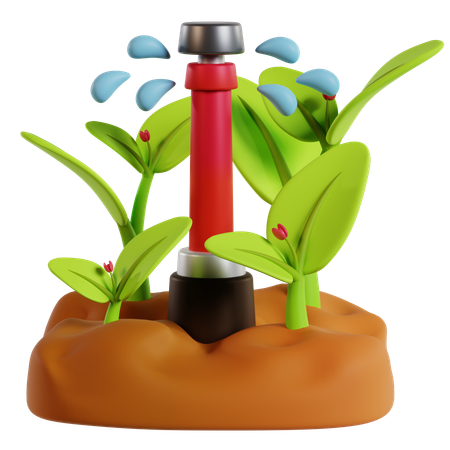 Efficient Irrigation System  3D Icon