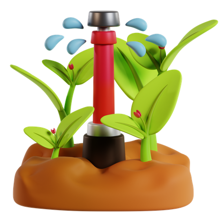 Efficient Irrigation System  3D Icon