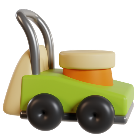 Efficient Lawn Mower Farming  3D Icon