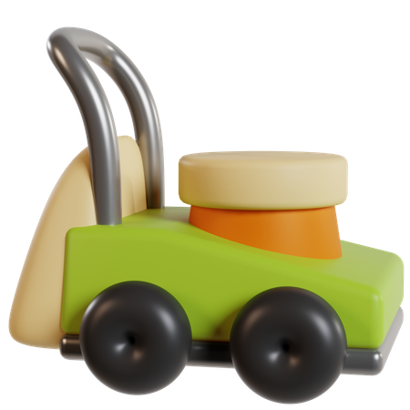 Efficient Lawn Mower Farming  3D Icon