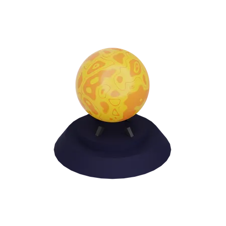 Boule de cristal effrayante  3D Illustration