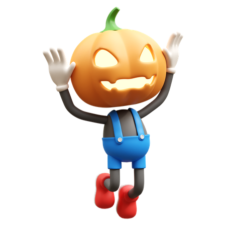 Effrayant citrouille d'Halloween  3D Illustration