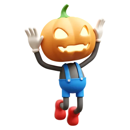 Effrayant citrouille d'Halloween  3D Illustration