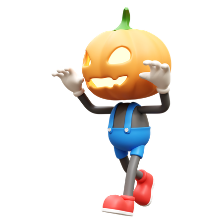 Effrayant citrouille d'Halloween  3D Illustration