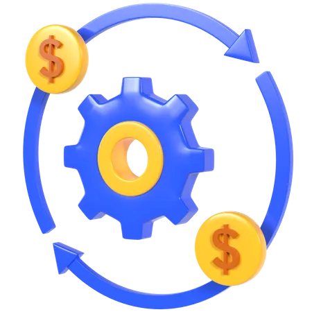 Eficiencia financiera  3D Illustration