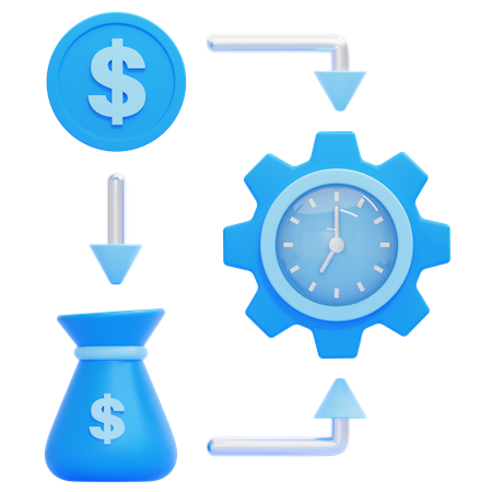 Eficiência orçamentária  3D Icon