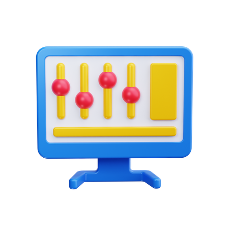 Égaliseur en ligne  3D Icon