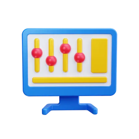 Égaliseur en ligne  3D Icon