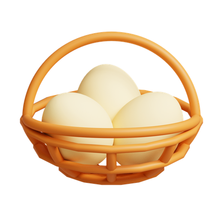 卵かご  3D Icon