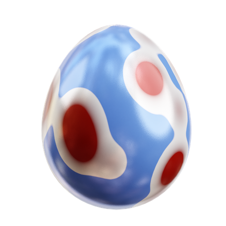 Egg Blue  3D Icon