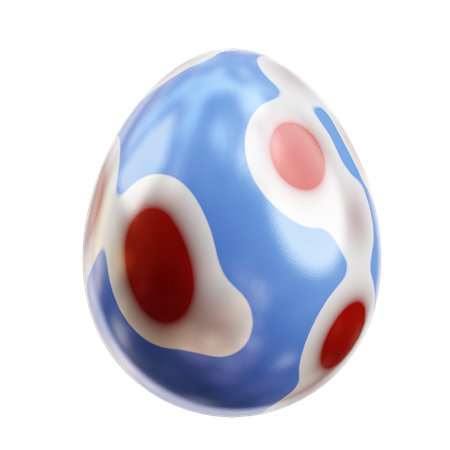 Egg Blue  3D Icon