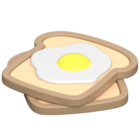 계란 빵  3D Icon