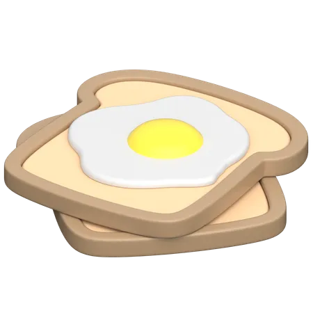 계란 빵  3D Icon