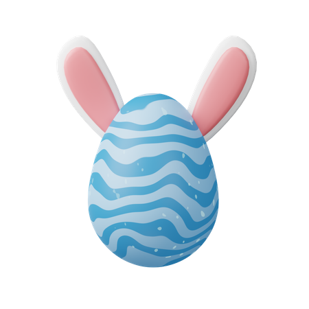 Egg Bunny Ear  3D Icon