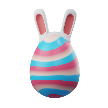 Egg Bunny Ear  3D Icon