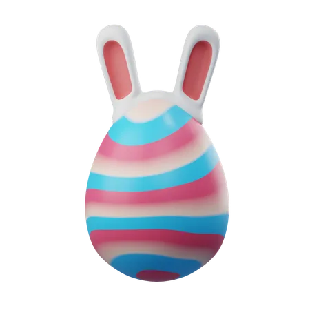 Egg Bunny Ear  3D Icon