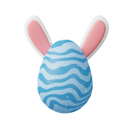 Egg Bunny Ear  3D Icon