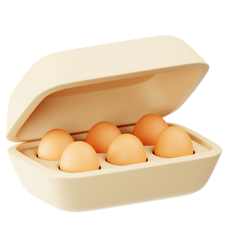 Egg Carton Tray  3D Icon