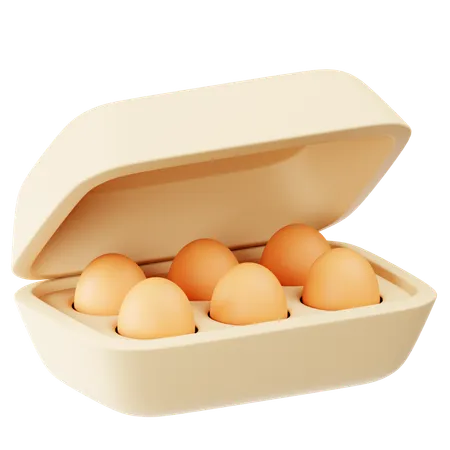 Egg Carton Tray  3D Icon