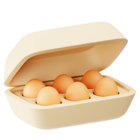 Egg Carton Tray  3D Icon