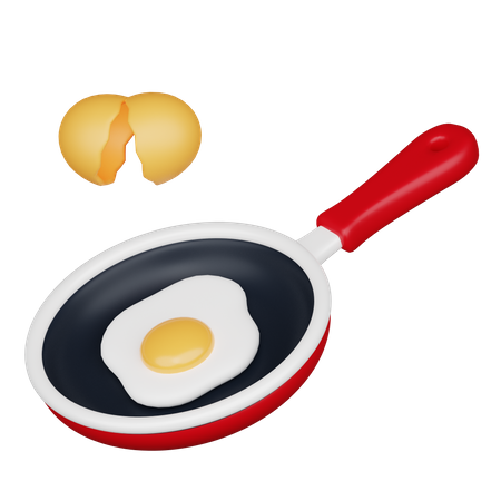 Egg Frying  3D Icon