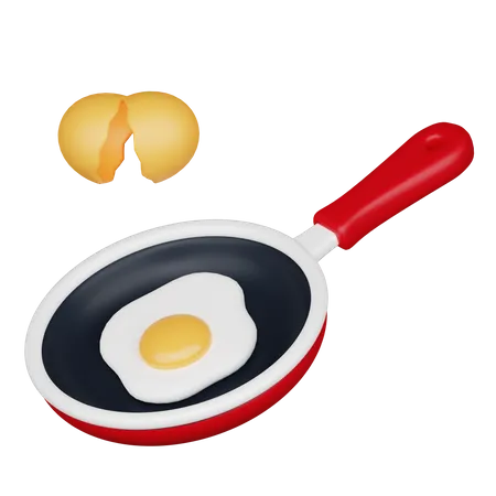 Egg Frying  3D Icon