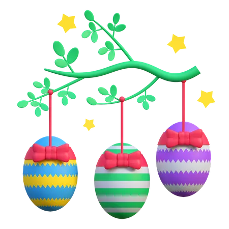 Egg Hang In Plant  3D Icon