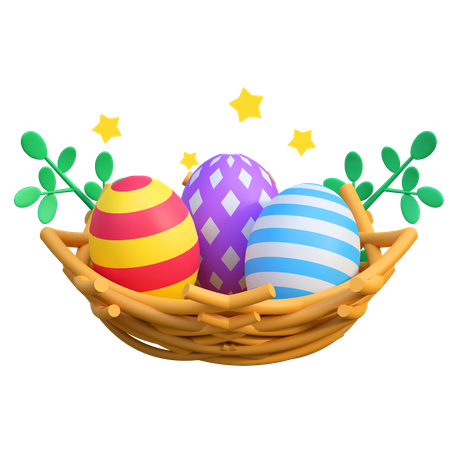 Egg In Nest  3D Icon