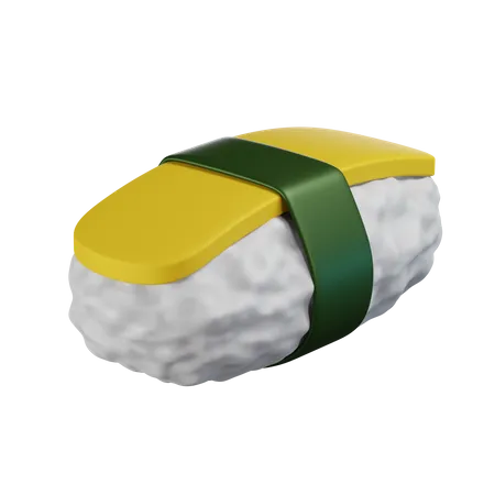 Egg Nigiri Sushi  3D Icon