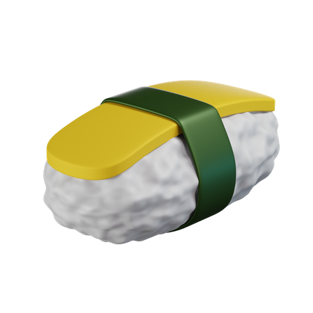 Egg Nigiri Sushi  3D Icon