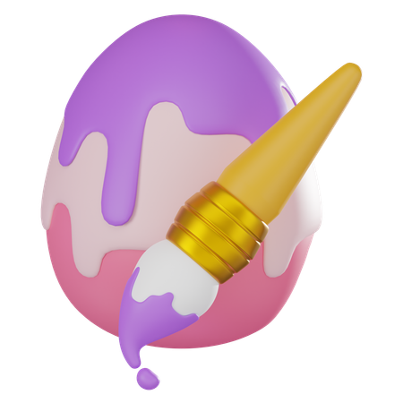 Egg Painting  3D Icon